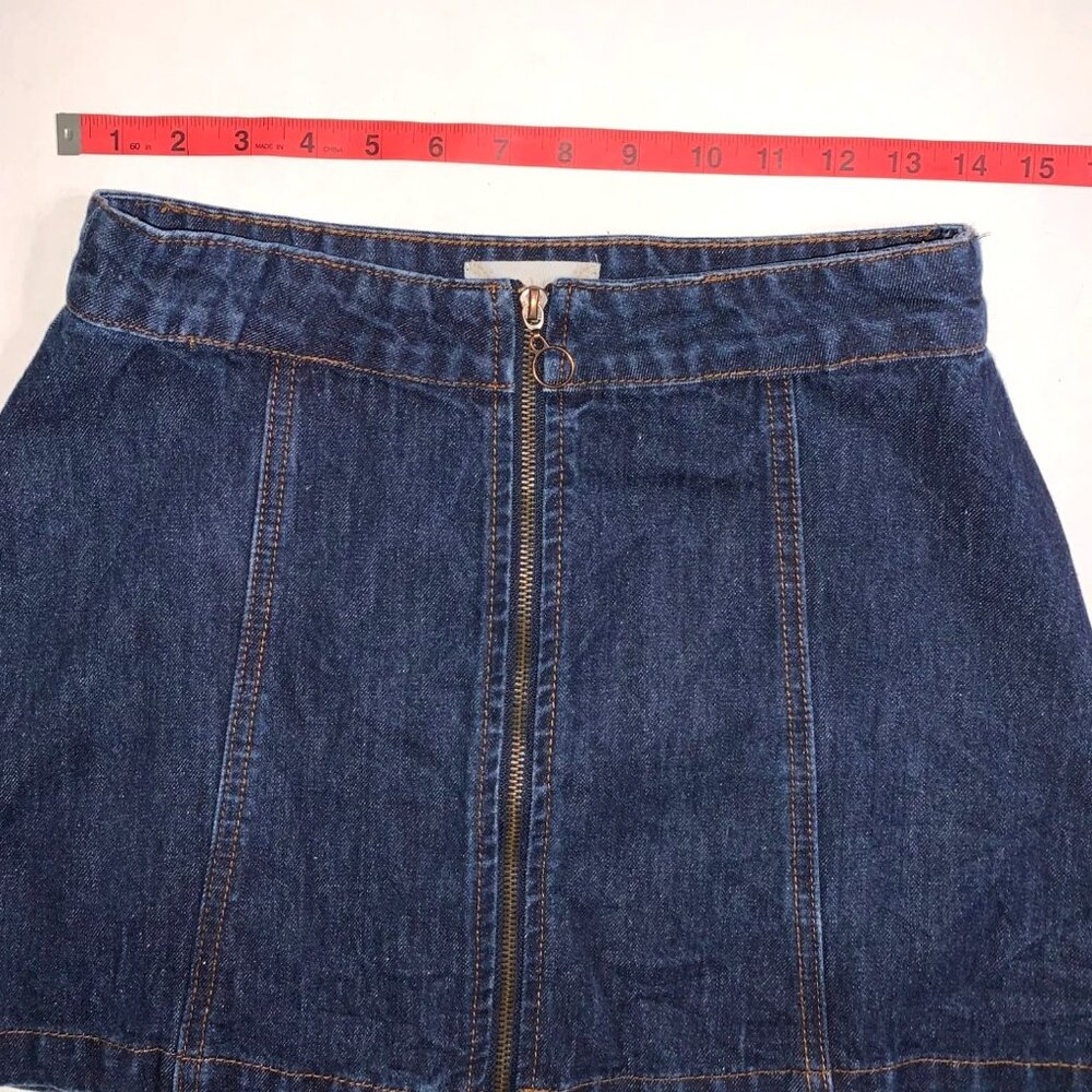 Altar'd State Women's Zip Front Jean Skirt Size Small - Picture 5 of 5